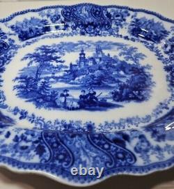 15 Oval Serving Platter Non Pareil (Flow Blue) by BURGESS & LEIGH SEE PICS