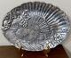 2004 Author Court Turkey Platter/tray, Thanksgiving, Aluminum, Footed, 21x16