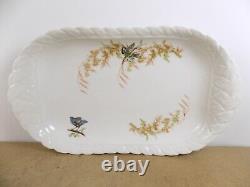 3 Haviland & Co. Limoges Porcelain Meadow Visitors Serving Platters Birds