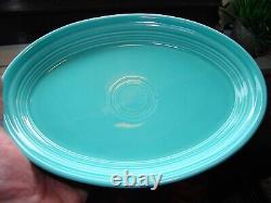 (6) Vintage HLC Fiesta Ware USA Turquoise Oval Platters 9 3/4 x 7 Nice Set