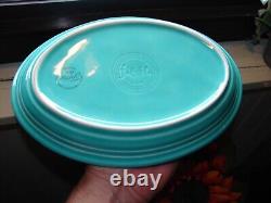 (6) Vintage HLC Fiesta Ware USA Turquoise Oval Platters 9 3/4 x 7 Nice Set