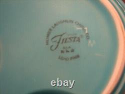 (6) Vintage HLC Fiesta Ware USA Turquoise Oval Platters 9 3/4 x 7 Nice Set