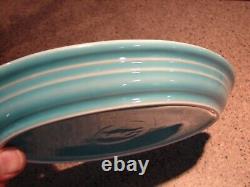 (6) Vintage HLC Fiesta Ware USA Turquoise Oval Platters 9 3/4 x 7 Nice Set