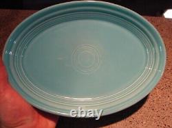 (6) Vintage HLC Fiesta Ware USA Turquoise Oval Platters 9 3/4 x 7 Nice Set