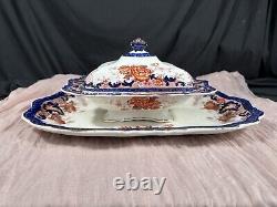 ANTIQUE WEDGWOOD COREA HAND PAINTED OVER TRANSFER & A TRAY SET 16L/11With8H