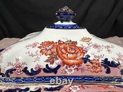 ANTIQUE WEDGWOOD COREA HAND PAINTED OVER TRANSFER & A TRAY SET 16L/11With8H