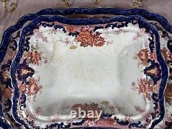 ANTIQUE WEDGWOOD COREA HAND PAINTED OVER TRANSFER & A TRAY SET 16L/11With8H