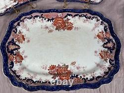 ANTIQUE WEDGWOOD COREA HAND PAINTED OVER TRANSFER & A TRAY SET 16L/11With8H