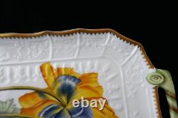 Anna Weatherley Botanical Studies Yellow Flower Embossed Sandwich Tray