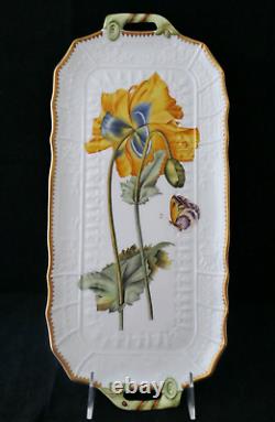 Anna Weatherley Botanical Studies Yellow Flower Embossed Sandwich Tray