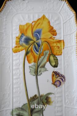 Anna Weatherley Botanical Studies Yellow Flower Embossed Sandwich Tray