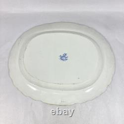 Antique 1830s Thomas Mayer Porcelain Platter Abbey Ruins Blue Transferware