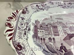 Antique 1830s William Ridgway Verona Italian Transferware 14 X 10.75 Platter