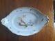 Antique 18th Century Meissen Oval Platter With Insects, Ducks & Birds W / Handles