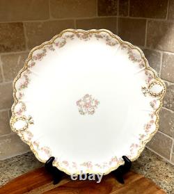 Antique Havland France Limoges Pink Roses 13 Serving Platters Set Of 2 (69)