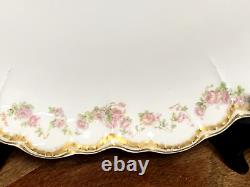 Antique Havland France Limoges Pink Roses 13 Serving Platters Set Of 2 (69)