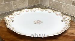 Antique Havland France Limoges Pink Roses 13 Serving Platters Set Of 2 (69)