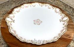 Antique Havland France Limoges Pink Roses 13 Serving Platters Set Of 2 (69)