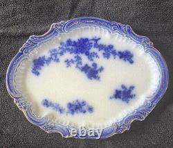 Antique LaBelle China Serving Platter 1879 Flow Blue