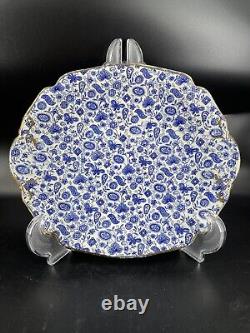 Antique Ridgway CHINTZ Blue Butterfly Serving Dish Tray 10.5