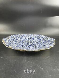 Antique Ridgway CHINTZ Blue Butterfly Serving Dish Tray 10.5