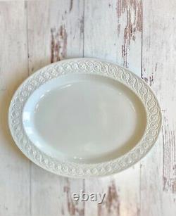 BERNARDAUD LOUVRE 15 3/8 White Oval Serving Platter France VGUC