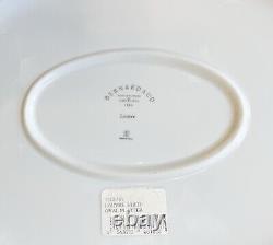 BERNARDAUD LOUVRE 15 3/8 White Oval Serving Platter France VGUC