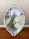 Basset Limoges Austria Hand-painted Peacock 17 Serving Platter Euc