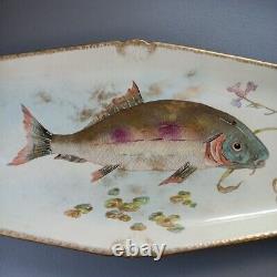 Bonn Fish Platter Porcelain Serving Dish Hand Painted Germany Elegant Vintage