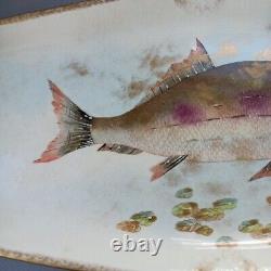 Bonn Fish Platter Porcelain Serving Dish Hand Painted Germany Elegant Vintage