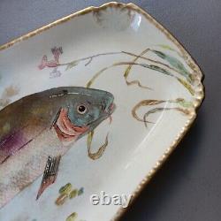 Bonn Fish Platter Porcelain Serving Dish Hand Painted Germany Elegant Vintage