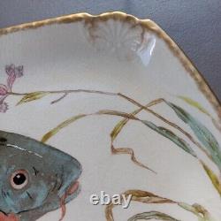 Bonn Fish Platter Porcelain Serving Dish Hand Painted Germany Elegant Vintage