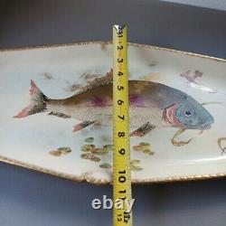 Bonn Fish Platter Porcelain Serving Dish Hand Painted Germany Elegant Vintage