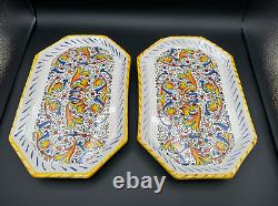 Brand New Pair of 8.5x13.5'' MERIDIANA CERAMICHE (ITALY) MC61 Serving Platters