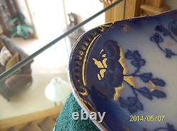 Burleigh Ware Flow Blue Burgess Dorling & Leigh Sandon Poppy Seed Platter