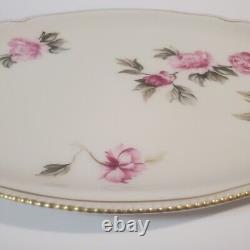 Castleton 19 x 13 SERVING PLATTER Pink Peonies Peony 1950s Dinnerware Dish RARE