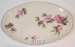 Castleton 19 x 13 SERVING PLATTER Pink Peonies Peony 1950s Dinnerware Dish RARE