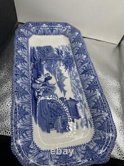 Cauldon England Blue & White Porcelain Platter