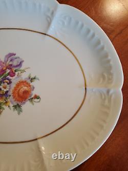 Chastagner Limoges Large Serving Platter Floral Pattern Bone China