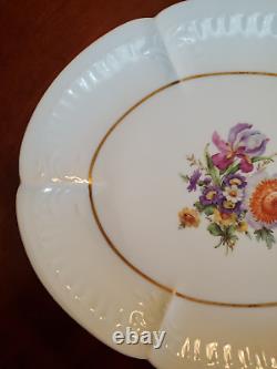 Chastagner Limoges Large Serving Platter Floral Pattern Bone China