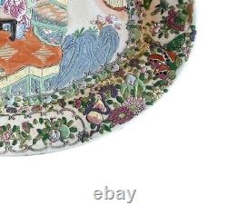 Chinese Famille Rose Medallion Oval Platter 18 China Ching Dynasty Antique