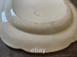 Clews Staffordshire Genevese Opaque China Blue Transfer White Platter L 18 3/4