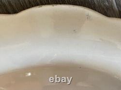 Clews Staffordshire Genevese Opaque China Blue Transfer White Platter L 18 3/4