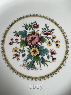 Coalport Ming Rose round platter 12 Inch chop plate pink yellow flowers