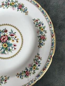 Coalport Ming Rose round platter 12 Inch chop plate pink yellow flowers