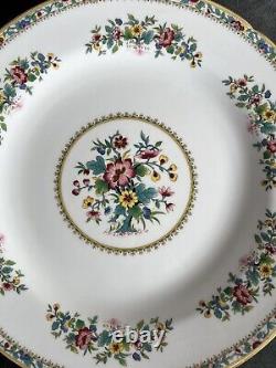 Coalport Ming Rose round platter 12 Inch chop plate pink yellow flowers