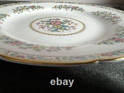 Coalport Ming Rose round platter 12 Inch chop plate pink yellow flowers