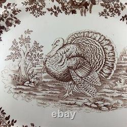 Copeland Spode Turkey Serving Platter (Brown & White)