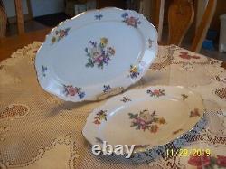 Edelstein Maria Theresia Porcelain China Rosetta Pattern 2 Serving Platters