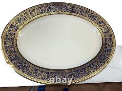Franciscan Fine China Royal Renaissance Roast Turkey Serving Platter, Blue Gold